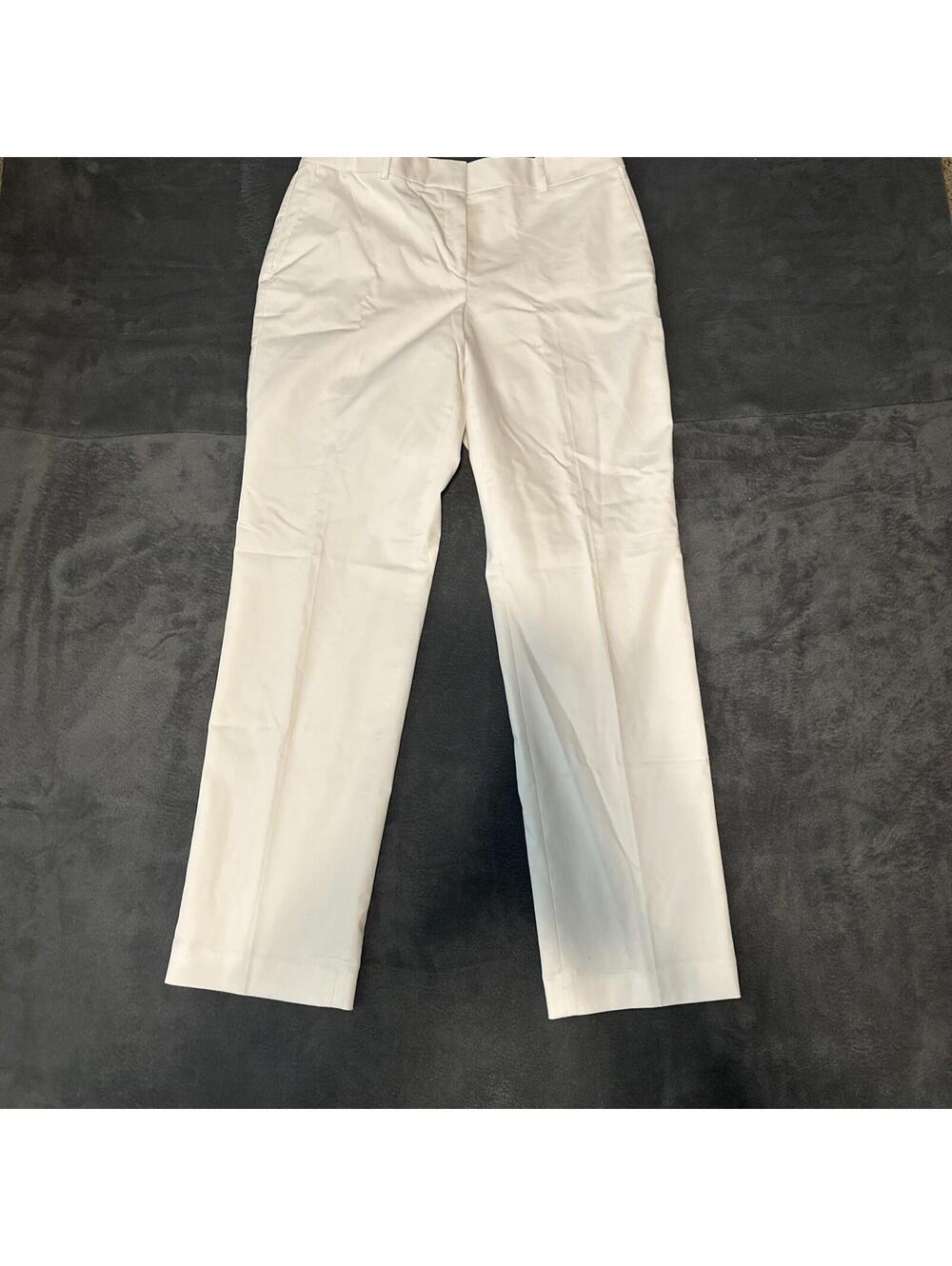NWT Ann Taylor Dress Pants Kate Fit Womens Size 8 White Mid Rise. Casual Work